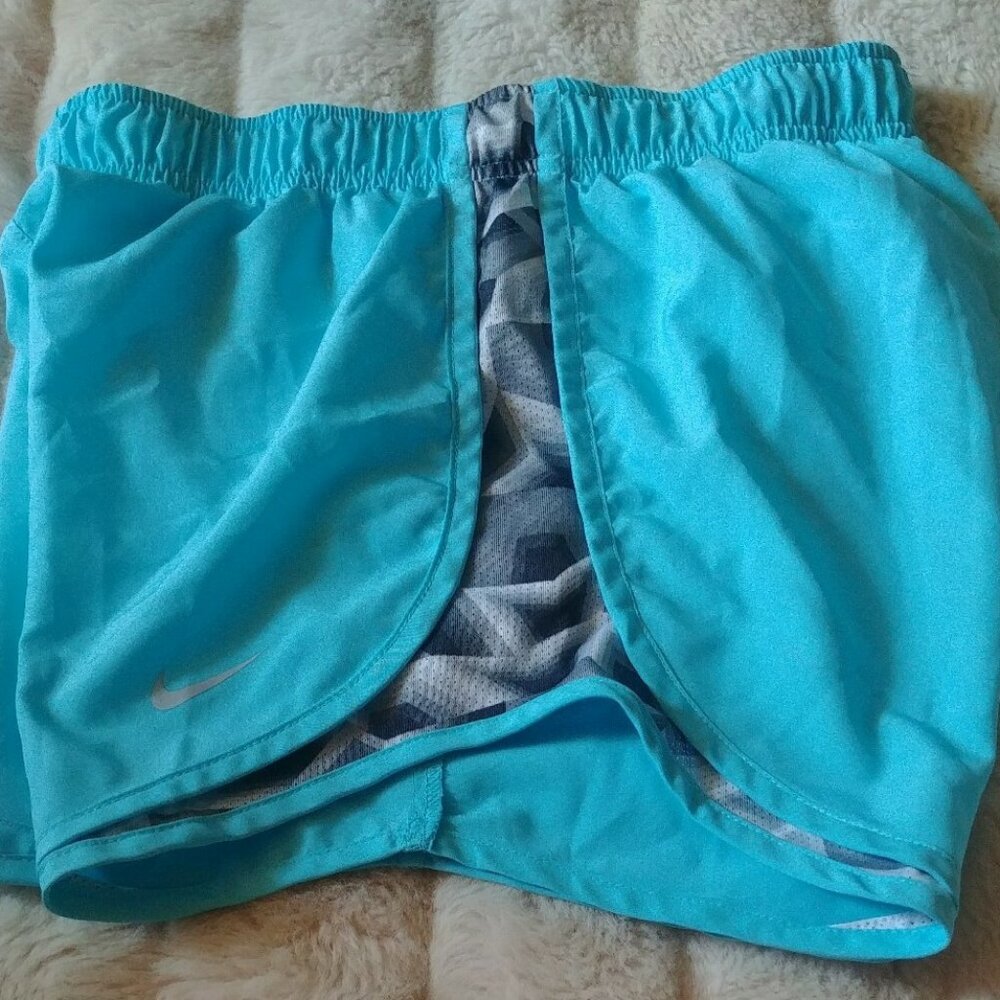 Nike Dri Fit TEAL BLUE Lined Tempo Shorts Women's SIZE XS RUNNING ATHLETIC 3"